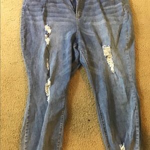 Fashion to Figure high rise destructed jeans